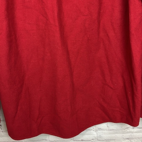 Eddie Bauer Cotton Flannel Button Down Shirt in Solid Red - Picture 8 of 12